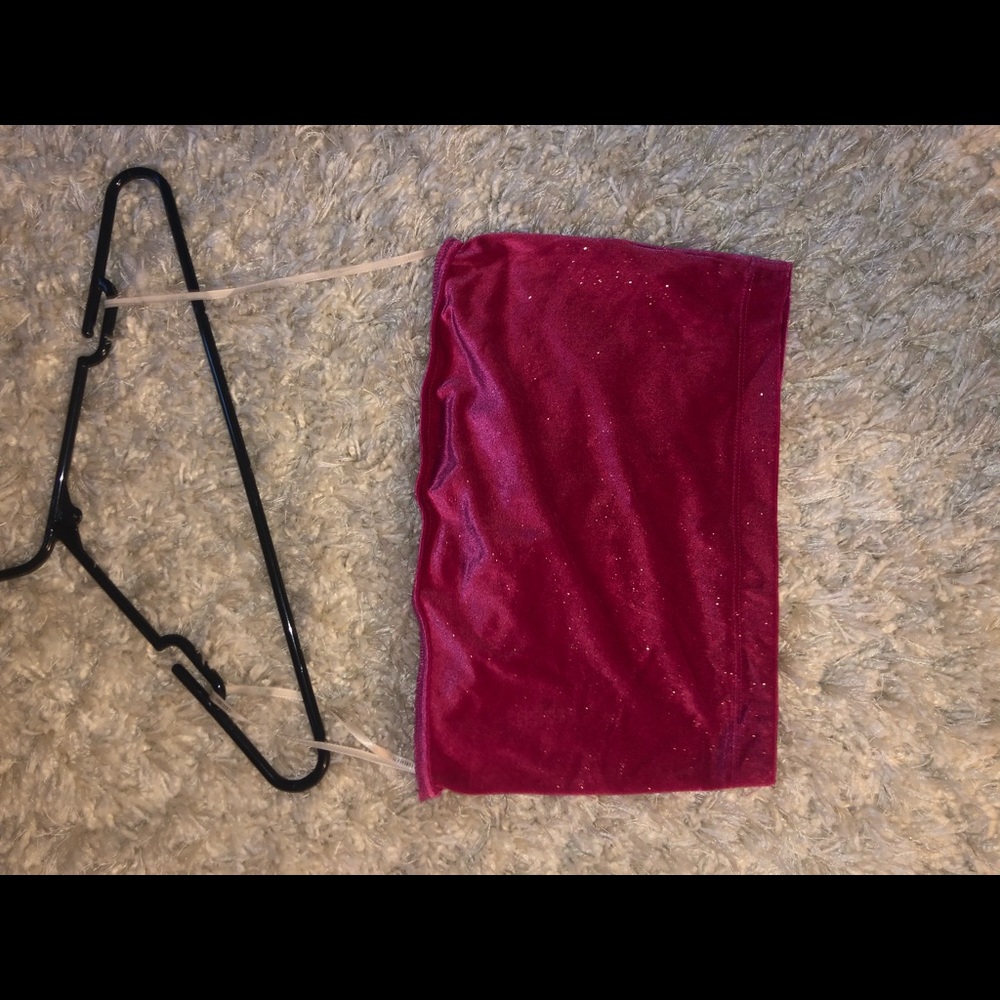 Pink, sparkly tube top!